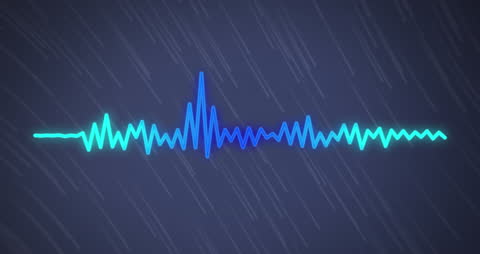 Abstract Sound Wave Animation on Dynamic Gray Background