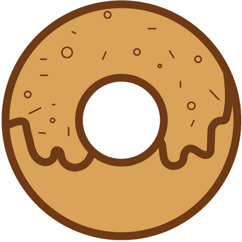 transparent vector brown donut with dripping frosting - Download Free Stock Videos Pikwizard.com