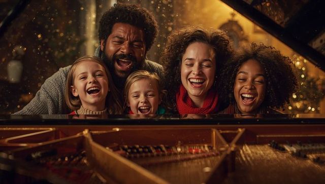 Family Bonding Through Music During Festive Holiday Celebrations