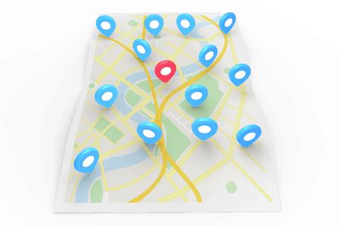 transparent digital map with multiple location points - Download Free Stock Videos Pikwizard.com