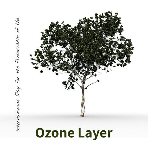 abstract tree artwork promoting ozone layer preservation awareness - Download Free Stock Templates Pikwizard.com