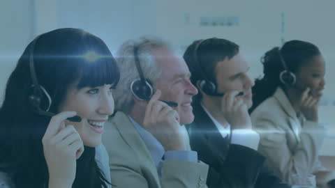 Team of Diverse Customer Support Executives Communicating