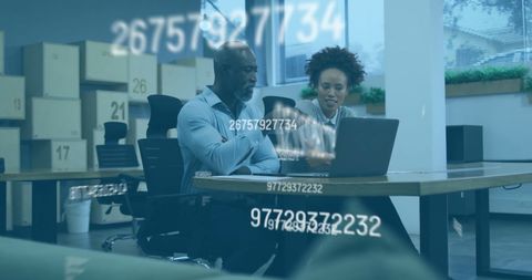 Business Professionals Collaborating with Futuristic Data Overlay - Download Free Stock Images Pikwizard.com