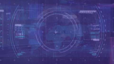 Digital Scanner Interface on Global Technology Background