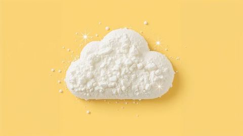 Abstract Powder Cloud Shape with Sparkling Highlights