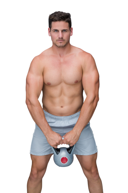 Muscular Man Lifting Kettlebell Transparent Background Fitness Isolated - Download Free Stock Videos Pikwizard.com