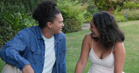 Happy Couple Enjoying Outdoor Wedding Celebration