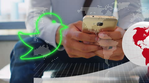 Social Media Networking with Global Communication Illustration