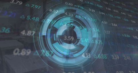 Futuristic Data Processing Graphic with Circular Interface - Download Free Stock Images Pikwizard.com