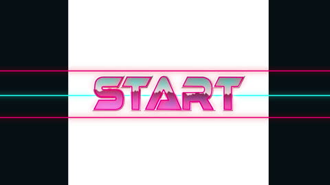 Vintage Neon Start Text with Light Trails