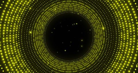 Circular Motion of Glowing Yellow Dots on Black Background - Download Free Stock Images Pikwizard.com