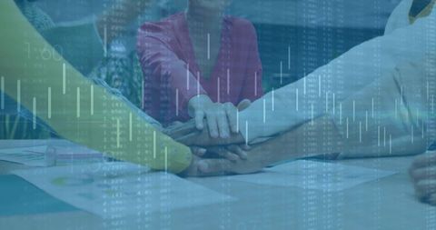 Diverse Teamwork with Data Overlay in Business Meeting