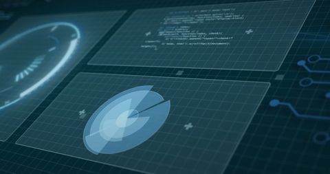 Futuristic Digital Data Processing on Virtual Screens - Download Free Stock Images Pikwizard.com