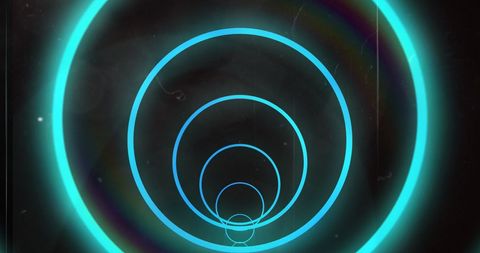 Abstract Neon Circles with Percent Icons on Dark Background - Download Free Stock Images Pikwizard.com