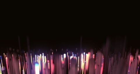 Abstract Colorful Light Trails on Black Background