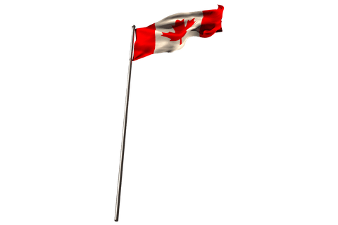 transparent canadian flag waving against clear sky - Download Free Stock Videos Pikwizard.com