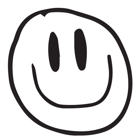 transparent smiling face doodle with bold black lines - Download Free Stock Videos Pikwizard.com