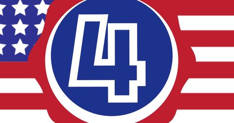 Number 4 with American Flag Concept Design - Download Free Stock Images Pikwizard.com