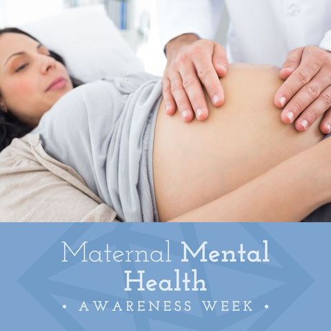 maternal mental health awareness with doctor's care for pregnant woman - Download Free Stock Templates Pikwizard.com