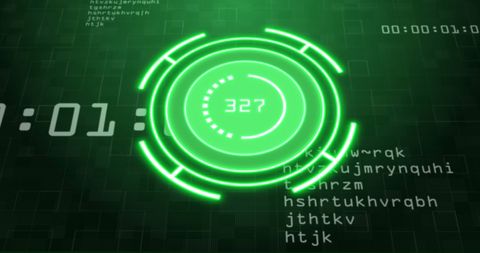 Futuristic Digital Interface with Scanning Circular HUD - Download Free Stock Images Pikwizard.com