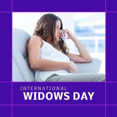 Caucasian Widow Expressing Emotion for International Widows Day - Download Free Stock Templates Pikwizard.com