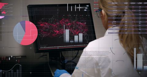 Doctor Analyzing DNA Data on Computer Screen in Hospital - Download Free Stock Images Pikwizard.com