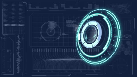 Futuristic Digital Interface with Scanning Holograph