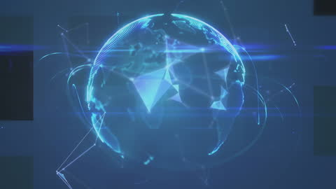 Digital Globe with Network Connections Technology