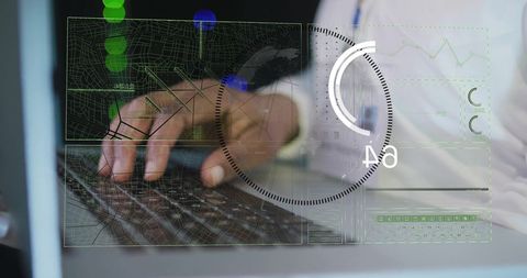 Financial Data Processing with Futuristic Interface - Download Free Stock Images Pikwizard.com