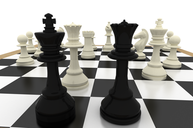 Digital Transparent Chessboard Illustration with Black and White Pieces - Download Free Stock Videos Pikwizard.com