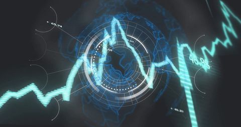 Futuristic Global Business Data and Interface Diagram - Download Free Stock Images Pikwizard.com