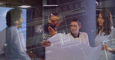 Collaborative Business Meeting with Digital Innovation