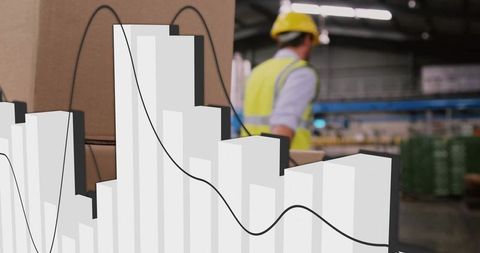 Warehouse Efficiency with Overlayed Bar Graph Visualization