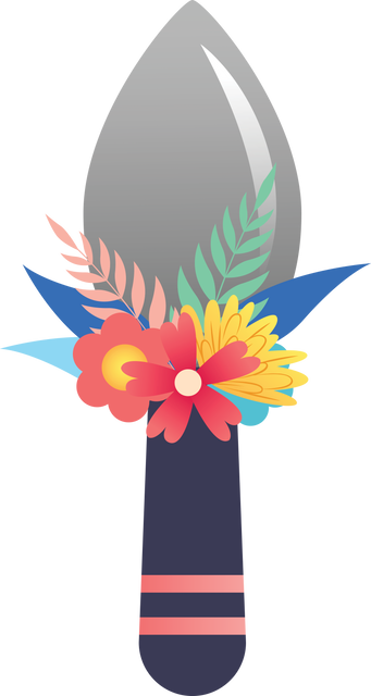 Colorful Flowers Adorning Gray Craft Shovel on Transparent Background - Download Free Stock Videos Pikwizard.com