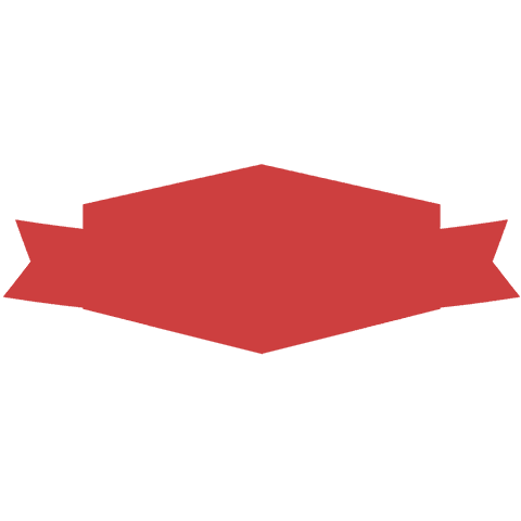 red ribbon banner with hexagonal outline on transparent background - Download Free Stock Videos Pikwizard.com