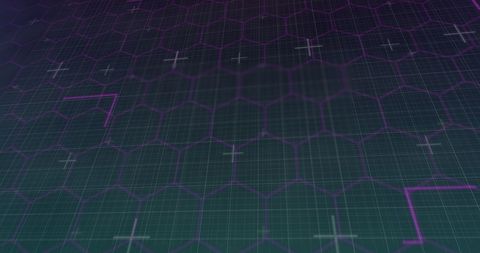 Futuristic Hexagon Network Interface Background
