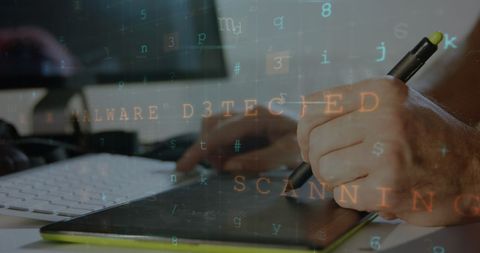Digital Security Concept with Coding and Handwriting - Download Free Stock Images Pikwizard.com