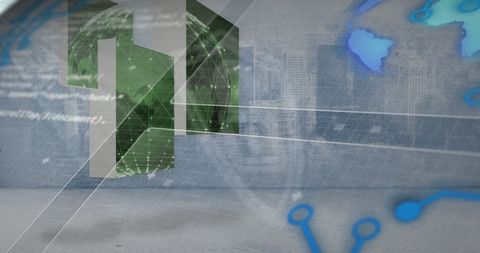 Abstract Digital Security and Data Visualization Concept - Download Free Stock Images Pikwizard.com