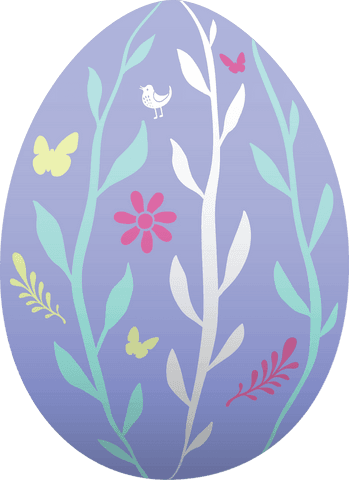 easter egg with floral and fauna elements on transparent background - Download Free Stock Videos Pikwizard.com