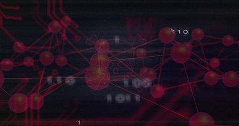 Futuristic Digital Network with Binary Overlays