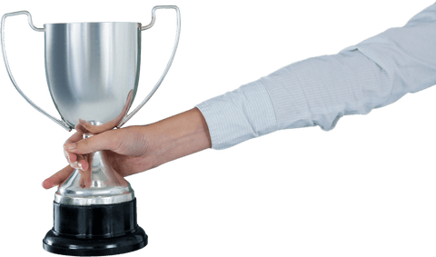 transparent background businesswoman holding trophy celebrating success - Download Free Stock Videos Pikwizard.com