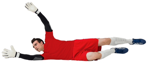 transparent goalkeeper in red saving action isolated - Download Free Stock Videos Pikwizard.com