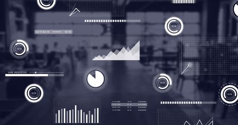 Digital Data Interface Hovering in Modern Office Environment - Download Free Stock Images Pikwizard.com