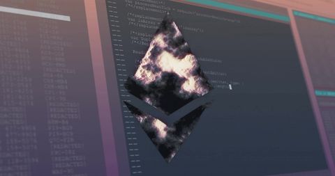 Ethereum Blockchain and Data Processing Background - Download Free Stock Images Pikwizard.com