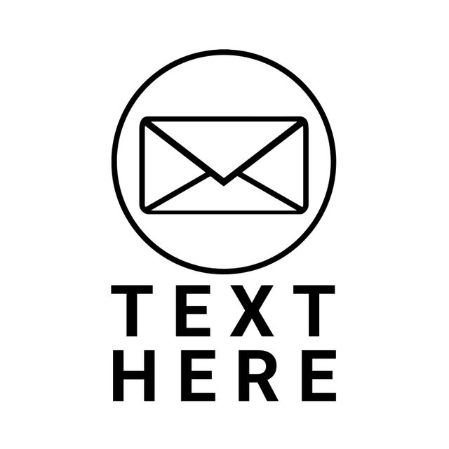 Minimal Email Icon Logo Design Template with Text Placeholder - Download Free Stock Templates Pikwizard.com