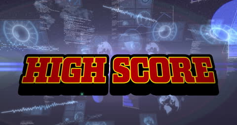 High Score Concept with Digital Interface Animation