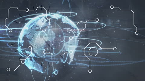 Digital Interface with Globe and Data Connections