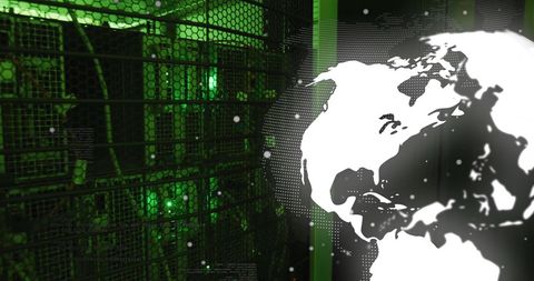 Futuristic Global Data Processing with Green Digital Interface - Download Free Stock Images Pikwizard.com
