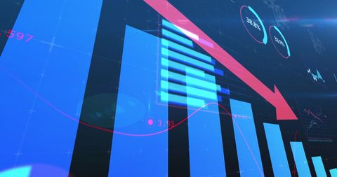 Declining Financial Charts Highlight Market Trends - Download Free Stock Images Pikwizard.com
