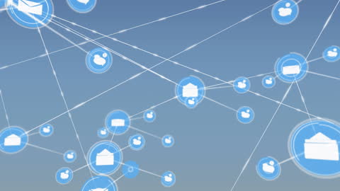 Digital Networks Interface Sphere Glowing
